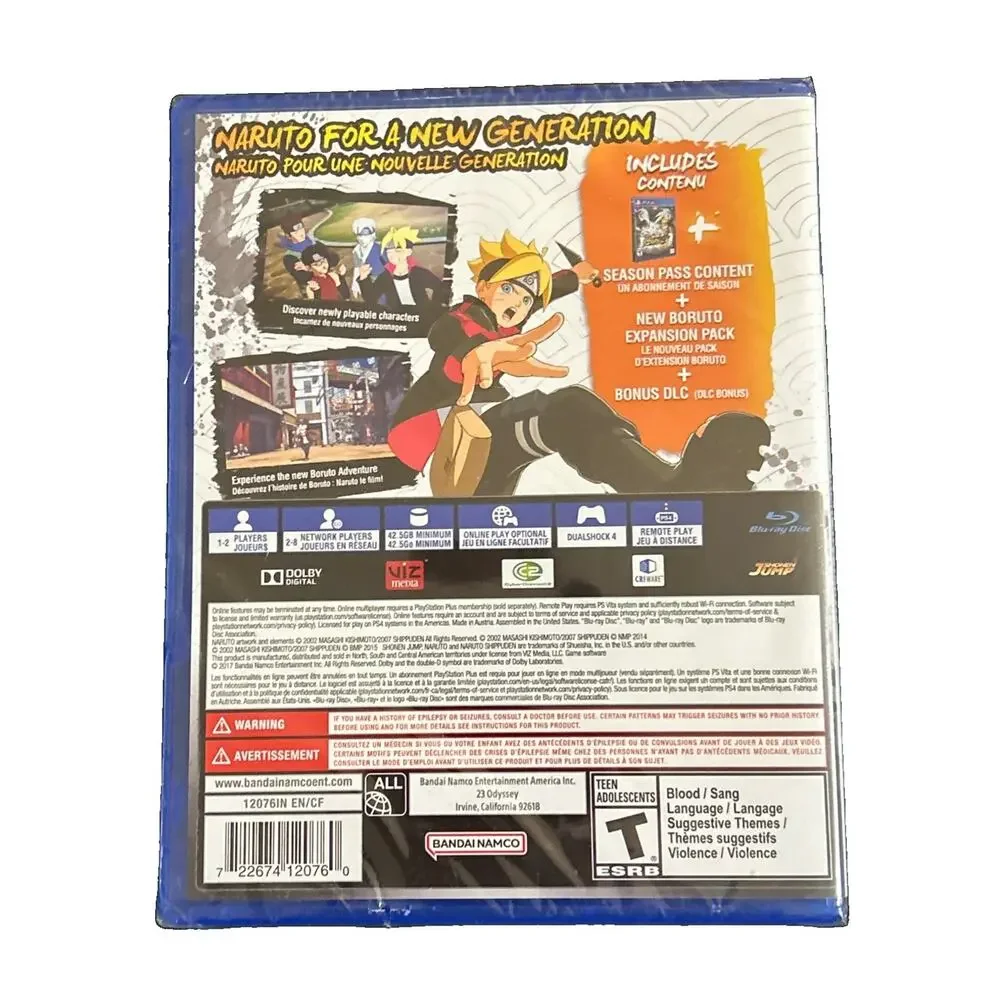 Naruto Shippuden Ultimate Ninja Storm 4 Road to Boruto PlayStation 4 New Sealed